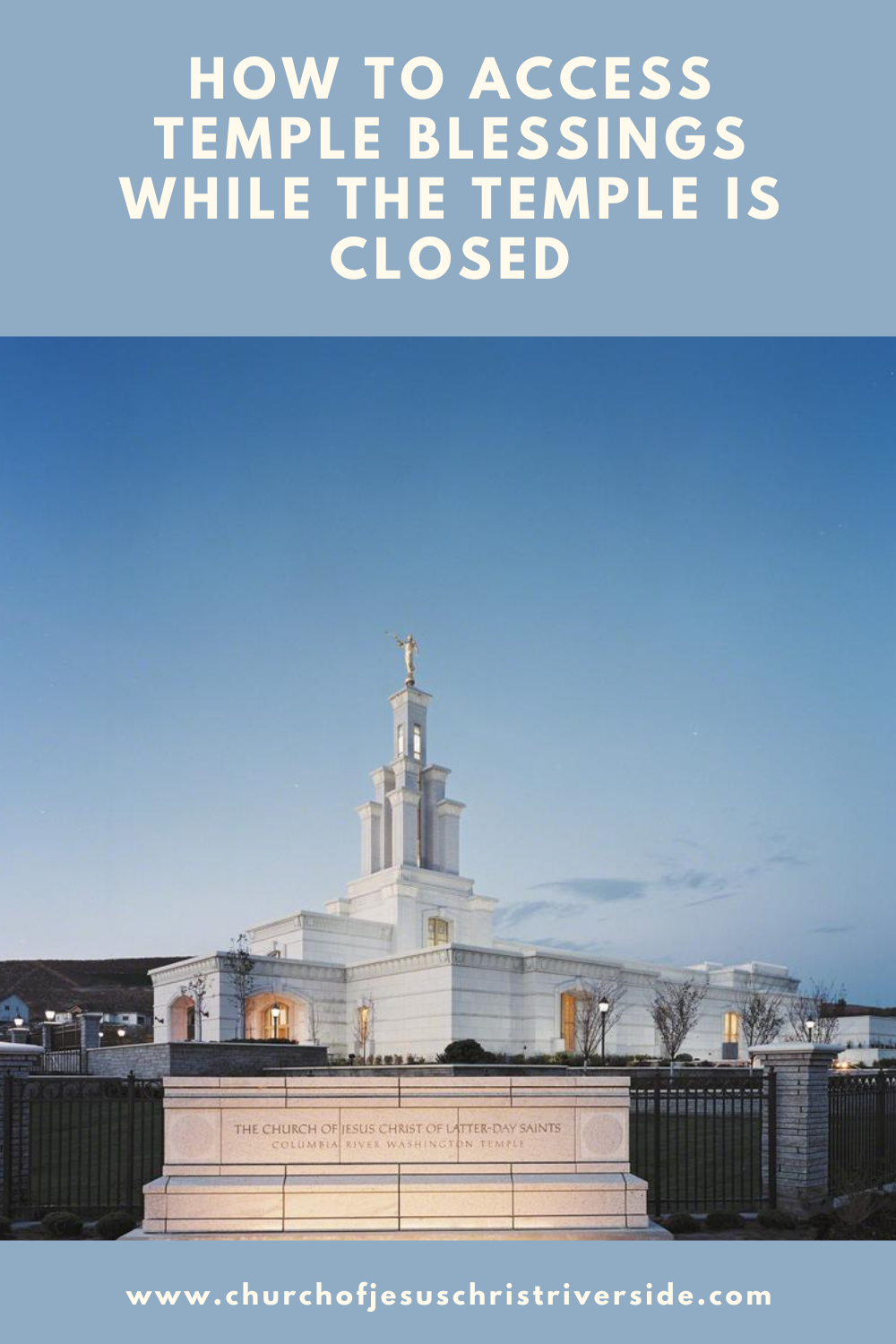 How to access temple blessings while the temple is closed